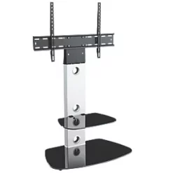 AVF Lucerne FSL700LUCS TV Stand Silver Body / Black Glass