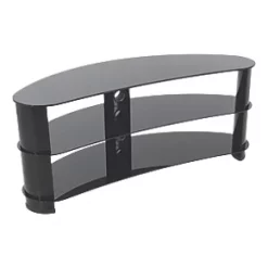 AVF Jelly Bean FS1200CURBB TV Stand Black Body / Black Glass