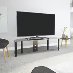 AVF SDC1400CMBB TV Stand Black Body / Black Glass -Cheap Brackets Store 334HP A4