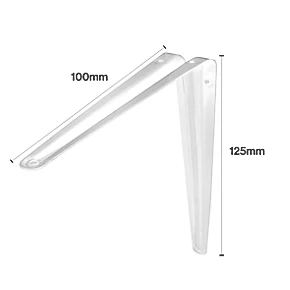 London Shelf Brackets White 125 x 100mm 20 Pack 4 London Shelf Brackets White 125 x 100mm 20 Pack - Image 2