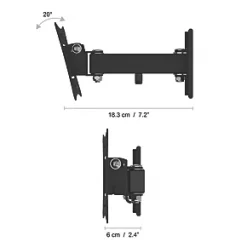 AVF Extendable Monitor Wall Mount Swivel & Tilt 13-27" -Cheap Brackets Store 3481P A4