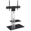 AVF Lesina FSL700LES TV Stand Silver Body / Black Glass -Cheap Brackets Store 382HP P