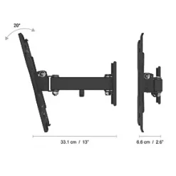 AVF Extendable Monitor Wall Mount Swivel & Tilt Up to 39" 12 AVF Extendable Monitor Wall Mount Swivel & Tilt Up to 39" -Cheap Brackets Store 3841P A4