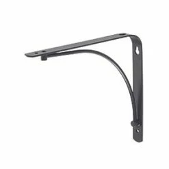 Arc Shelf Brackets Black 230 x 180mm 4 Pack