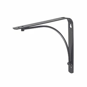 Arc Shelf Brackets Black 230 x 180mm 4 Pack 3 Arc Shelf Brackets Black 230 x 180mm 4 Pack