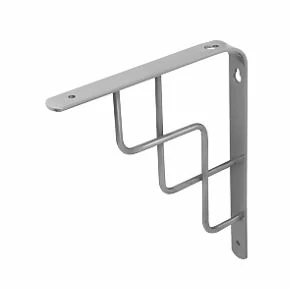 Step Shelf Brackets Silver 230 x 180mm 4 Pack 3 Step Shelf Brackets Silver 230 x 180mm 4 Pack