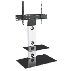 AVF Lesina FSL700LESW TV Stand Satin White Body / Black Glass