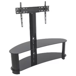 AVF Jelly Bean FSL1200CURBB TV Stand Black Body / Black Glass