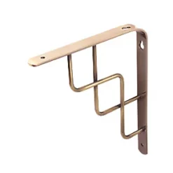 Step Shelf Brackets Brushed Brass 230 x 180mm 4 Pack