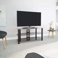 AVF SDC1000CMBB TV Stand Black Body / Black Glass -Cheap Brackets Store 865HP A4