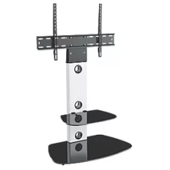 AVF Lucerne FSL700LUCSW TV Stand Satin White Body / Black Glass